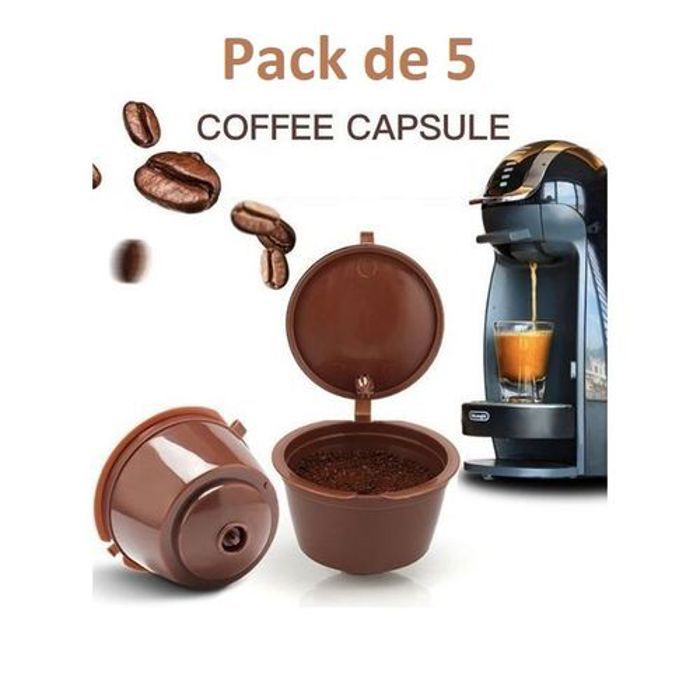 Pack de 5 Capsules Rechargeables pour Machine à Café Nespresso