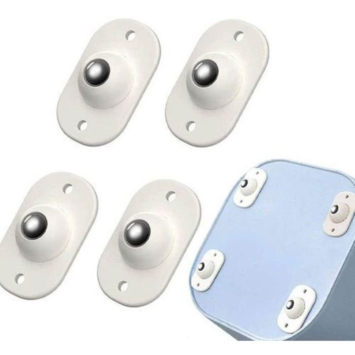 Lot 4 Pcs Roulettes Pivotantes Auto-Adhésives Mini Roulettes Pivotantes à 360°