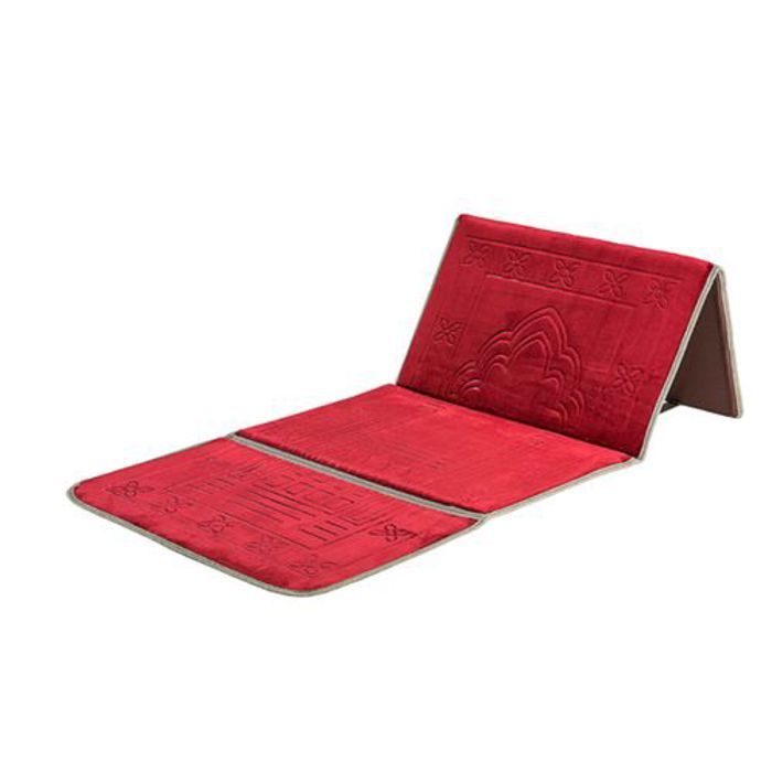 Tapis de prière Rouge pliable Dorsal avec dossier médical de haute qualité