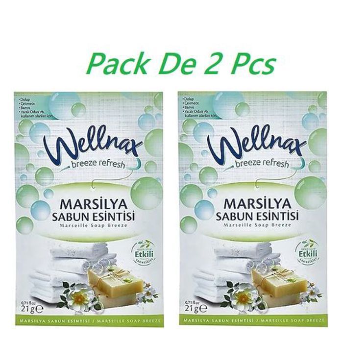WELLNAX Pack De 2 Pcs Désodorisant Armoire Et Tiroir Parfum Brise Savon De Marseille