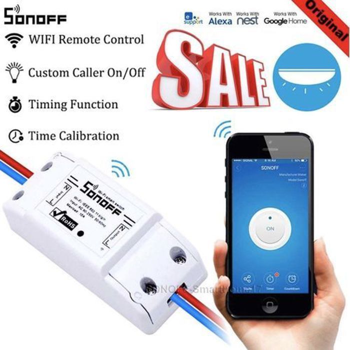 Sonoff Interrupteur intelligent sans fil - Module intelligent DIY - Maison intelligente, WiFi sans fil