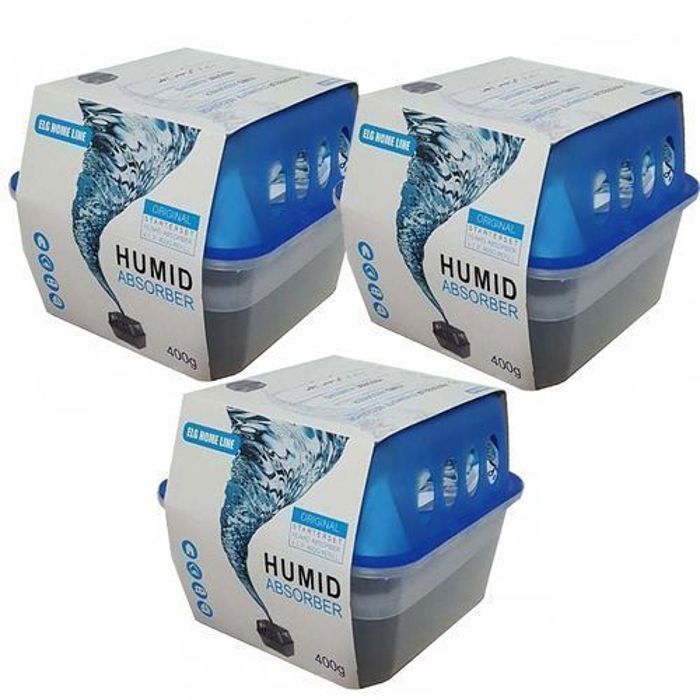 Pack de 3 Absorbeur d'humidité à Granulés Chaque A2Sacs de recharge Granulés 400g