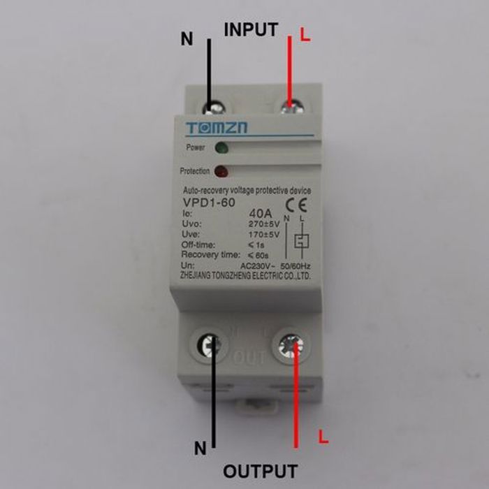protection surtension et sous tension dispositif relais 40A 230v