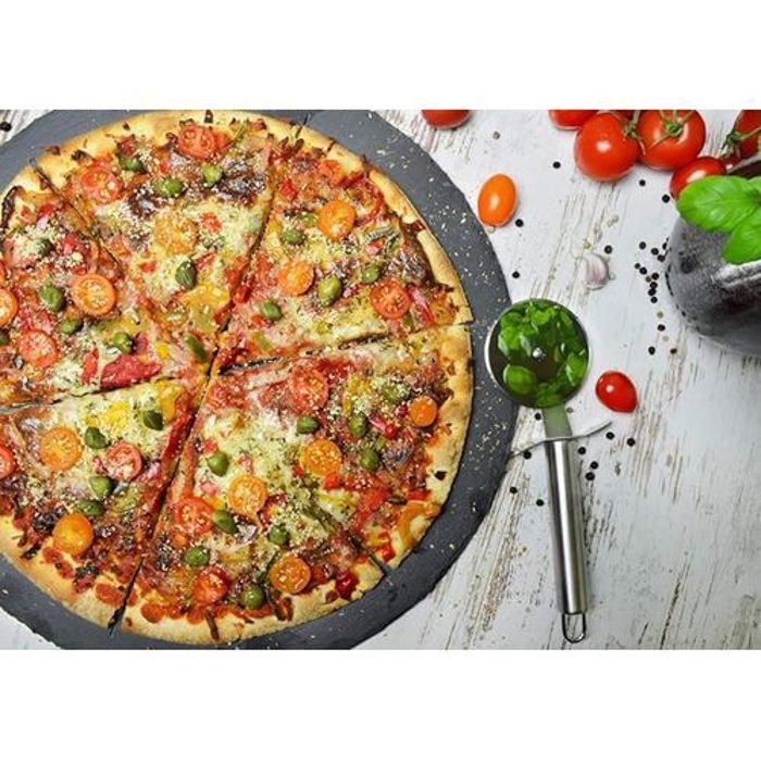 Assiettes à Pizza En Ardoise Plus Coupe-Pizza 30 cm