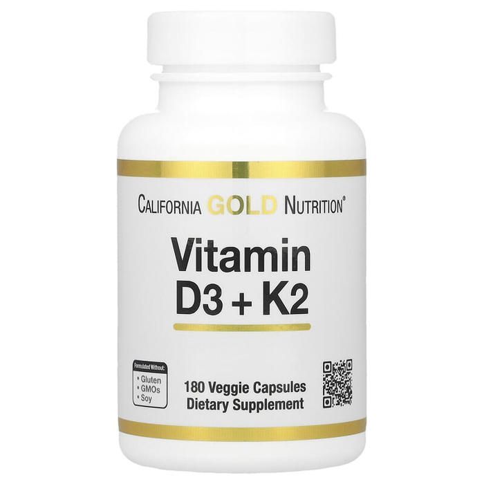 Vitamines D3 + K2, 180 capsules