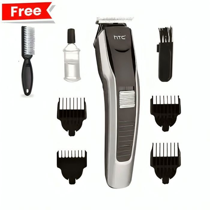Tondeuse à cheveux et barbes rechargeable HTC AT-538 + Brosses à barbe Gratuit