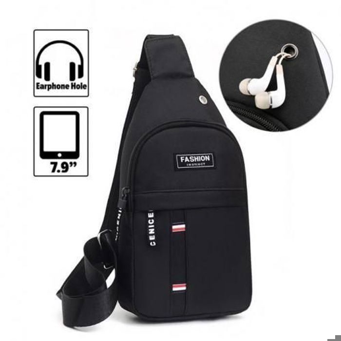 Sac Bandoulière de poitrine à la mode sacs de voyage ,bag cartable Noir