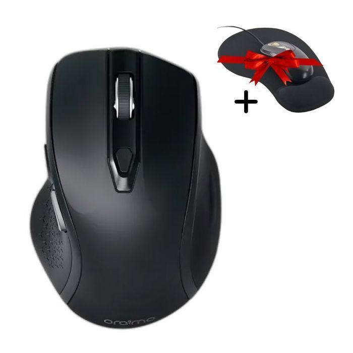 Souris Sans Fil Smart Mouse P 1200 DPI OF-M10 - Précision et Confort + Tapis de Souris avec Repose-Poignet Ergonomique !