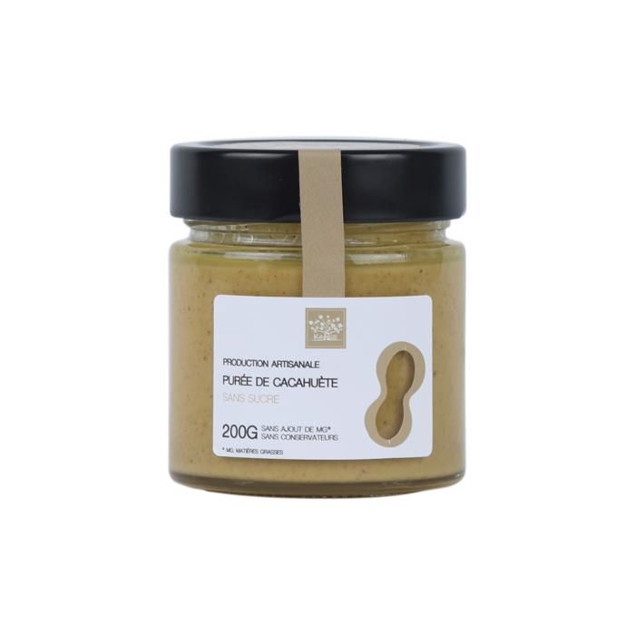 Purée de cacahuètes sans sucre - 200g