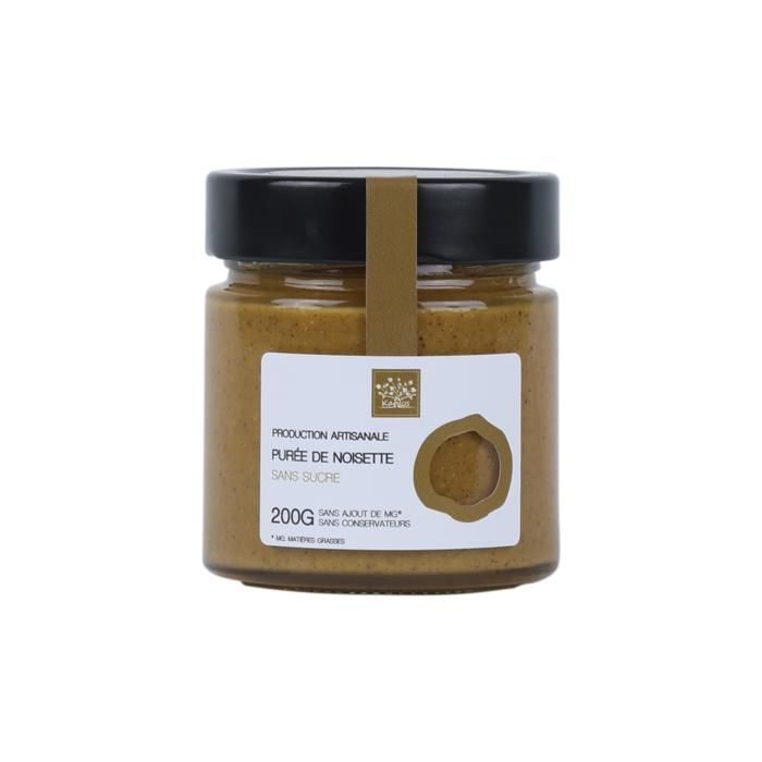 Purée de noisette sans sucre - 200G