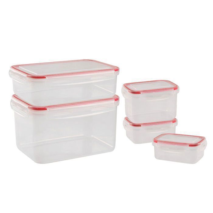Pack de 5 Boîtes Medium Fresh Box ( 6.3 L + 1.8 + 1.2 L + 0.7 L + 0.45 L ) - Plastique - Couleur Aléatoire