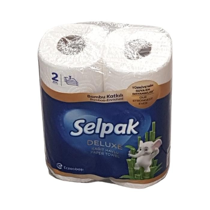 Essuie-tout super absorbant enrichi en bambu 3 plis x2 Delux- SELPAK