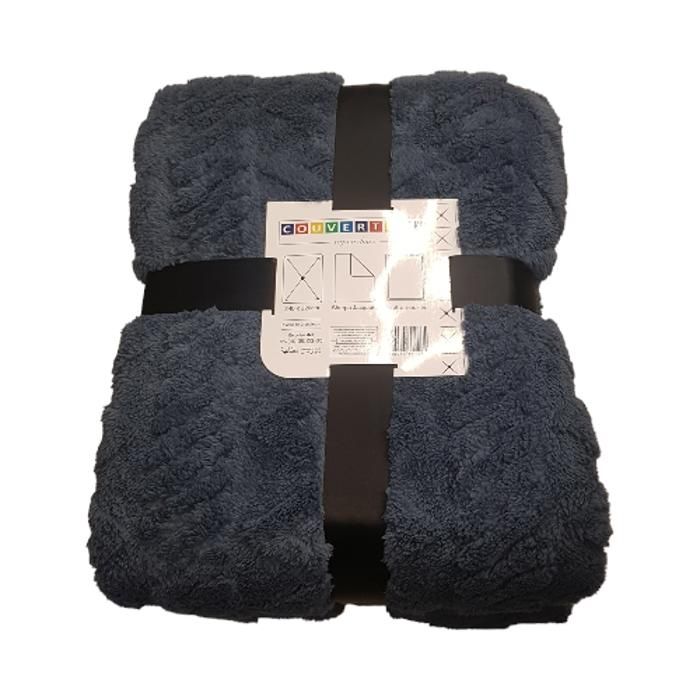 COUVERTURE POLAIRE COZY JACQUARD 240X220CM