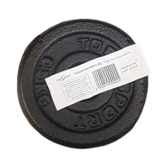 Fonte de musculation - UNI - 0.5KG - Noir - Fer - 28MM