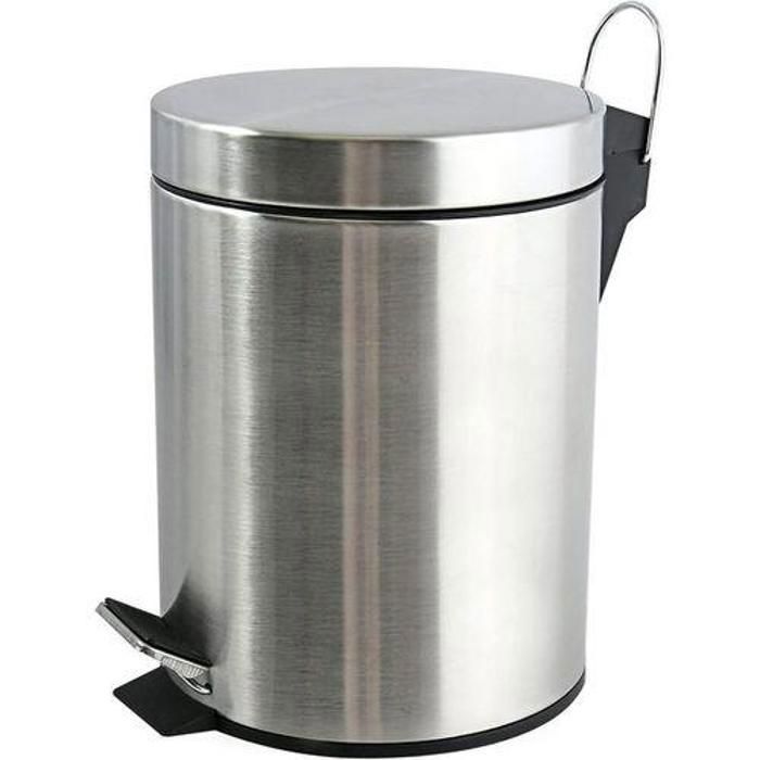 Poubelle - AYA HOME - 5L - Acier Inoxydable - Pédale - Idéale pour Salle de Bain