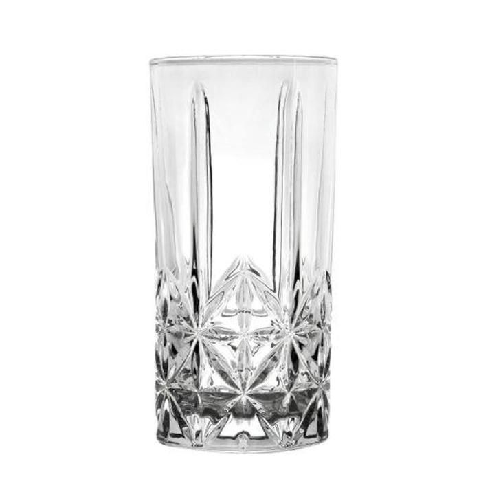 Verres - Transparent - Set de 6 - 280 ml - Design épuré - Compatible lave-vaisselle motifs aléatoires 