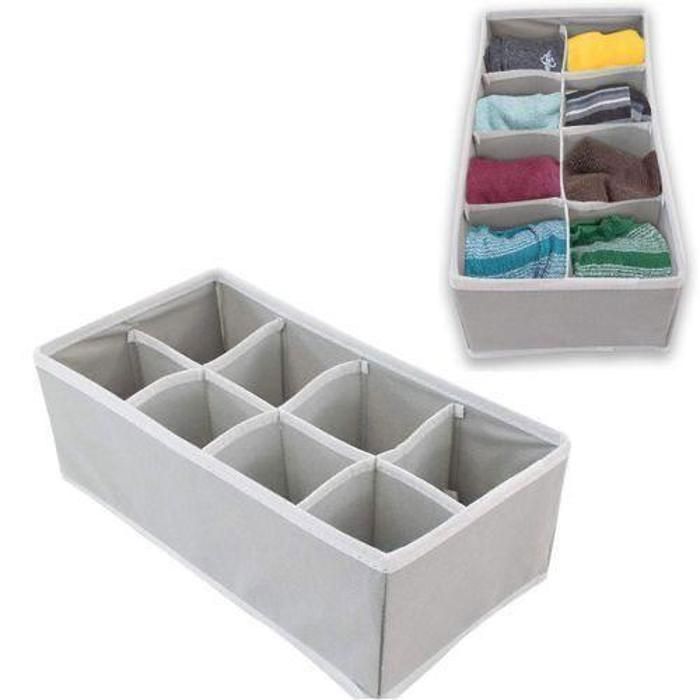 Rangement de sous-vêtements - AYA HOME - 8 trous - Couleur aléatoires - Tissu non tissé - Pliable