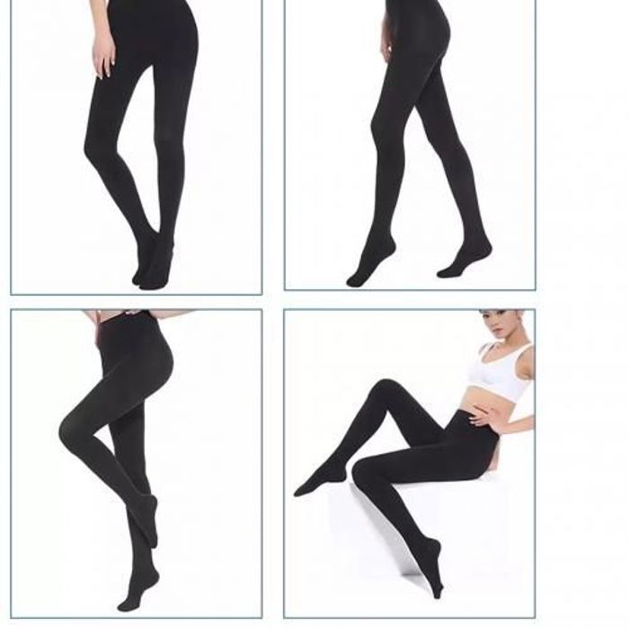 Collant Opaque Sans Couture pour Femme, Épais et Chaud en Noir, Collection Hiver