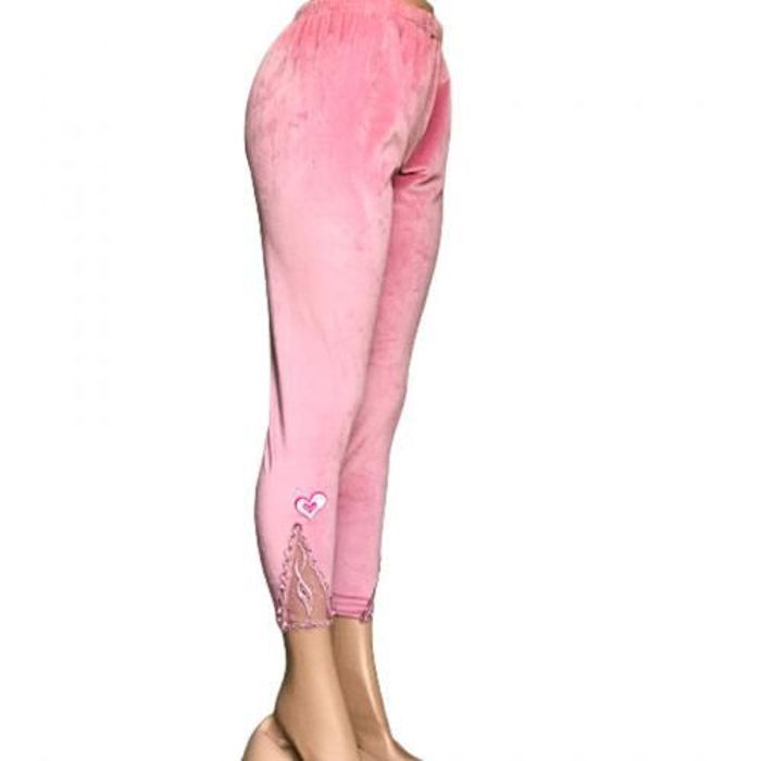 Leggings taille haute en velours pour femme,rose, extensible, hiver
