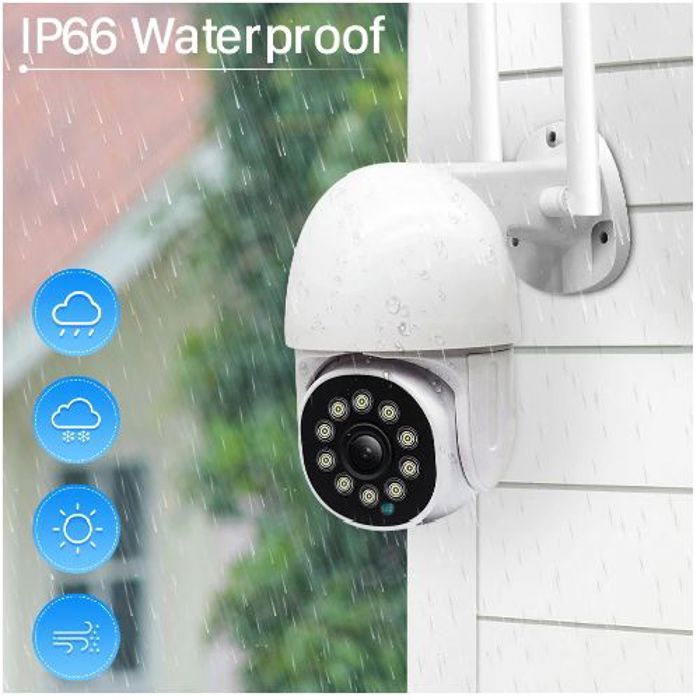 Caméra de surveillance extérieure PTZ IP Wifi HD 2MP/3MP/1080p