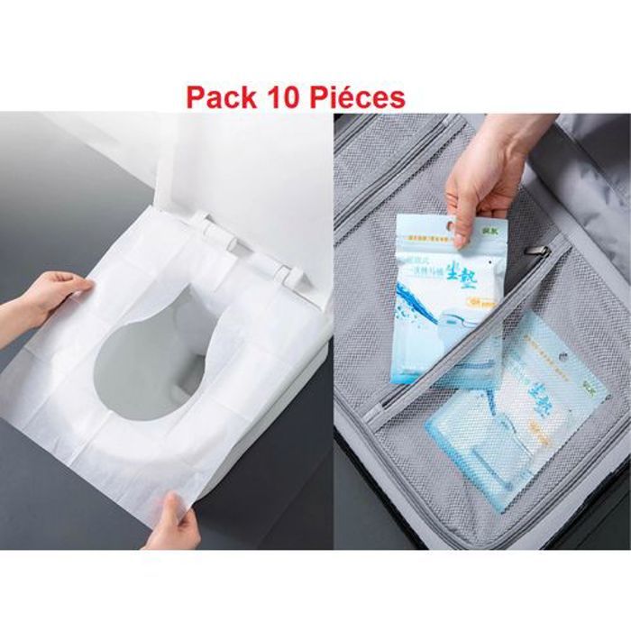Pack 10 Pièces Housse de siège de toilette jetable En Papier Pour Voyage