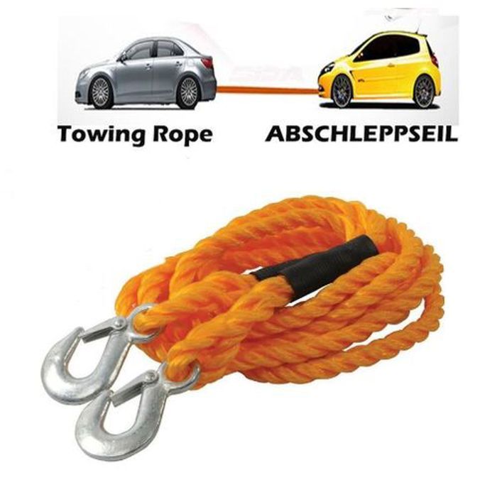 Corde de remorquage 1500 kg - longueur 4m d'urgence essentiel véhicule dépannage