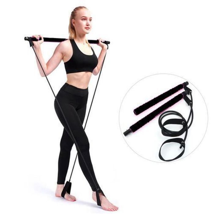 Barre de Pilates Northpacific multifonction pour fitness, yoga et renforcement du corps