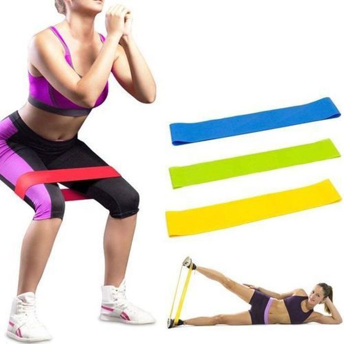 Dynamic 3 kit Bandes élastique pour exercice  Musculation (3bandes de tension）