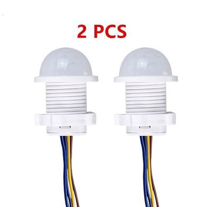 2 pièces Mini détecteur de mouvement infrarouge PIR LED, interrupteur intelligent 110V, 220V