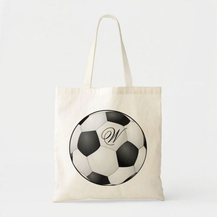 Tote Bag Balle de soccer Monogramme Unique, haute qualité