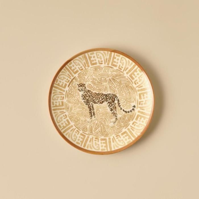 Assiette à dessert Africana Tiger Marron 20 cm
