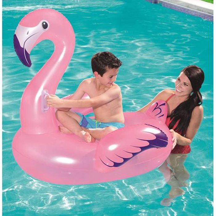 Bestway Bouée à chevaucher flamant rose 127 cm X 127 cm