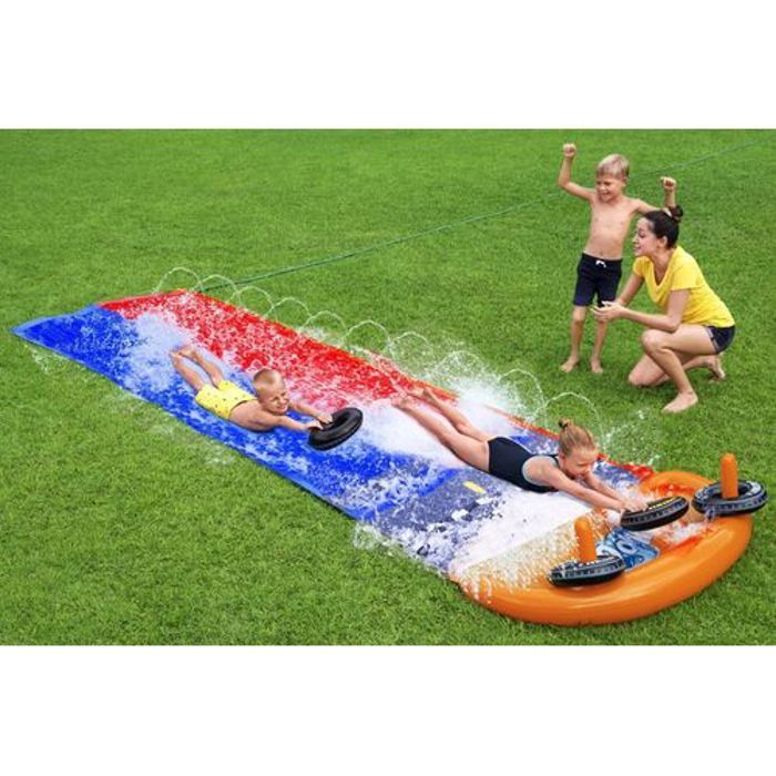 Bestway Toboggan Aquatique Splashy Speedway Slide Avec Piscine