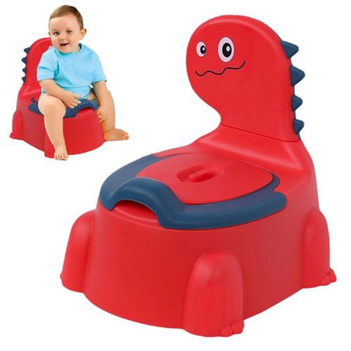 Chaise Toilette De Pot Dinosaure Garçons Filles Facile à Nettoyer (ROUGE BLEU)