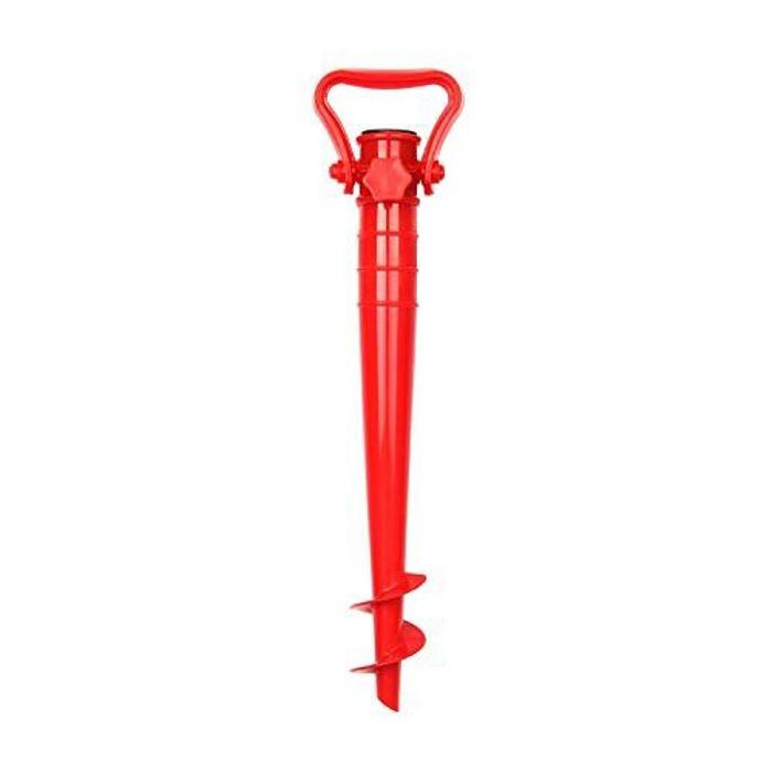 Support de Parasol - Rouge - 43cm x 9.5cm - Plastique robuste - Pliant - Manuel