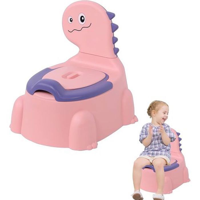 Siège de toilette Pour Bébé Garçon et Fille Avec Motif Dinosaure (Rose)