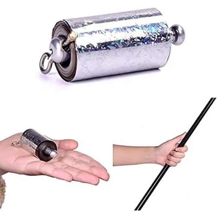 Baguette Magique en Acier Portable et Pliable noir