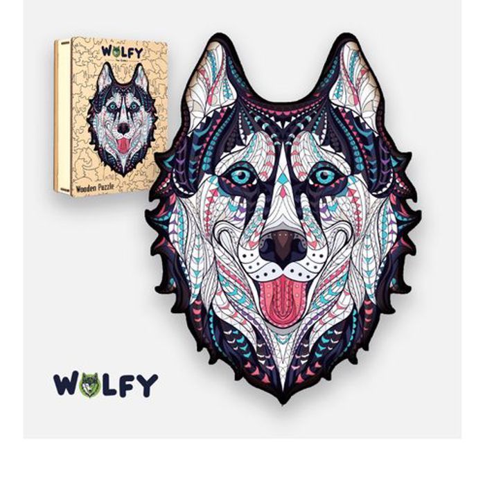 WOLFY Puzzle Familial Pour Adultes Et Enfants Husky Sibérien