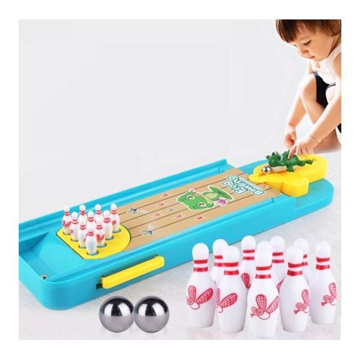 Mini Jeu de Bowling grenouille pour enfants Ensemble de jeu de Table intéressant