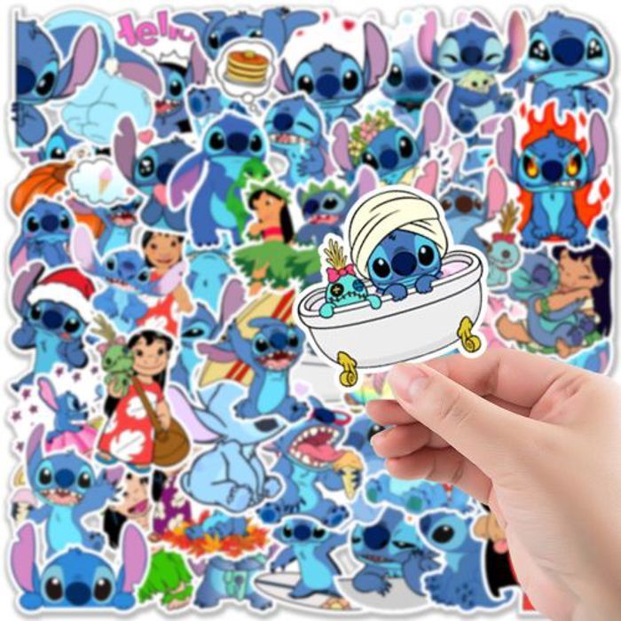 Stickers 50Pcs Disney-Cute Cartoon Stitch Stickers for Kids