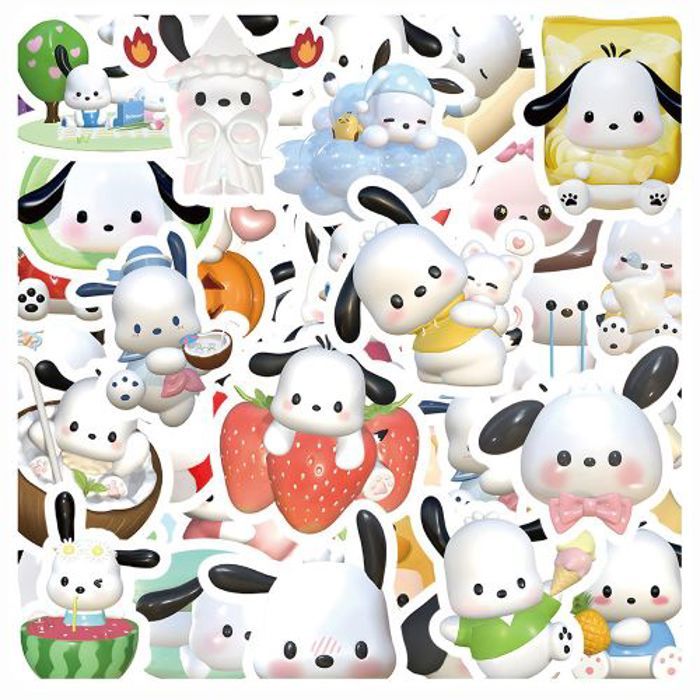 Stickers 50Pcs 10/30/633D Sanrio Pochacco Stickers Decals Aesthetic DIY Luggage
