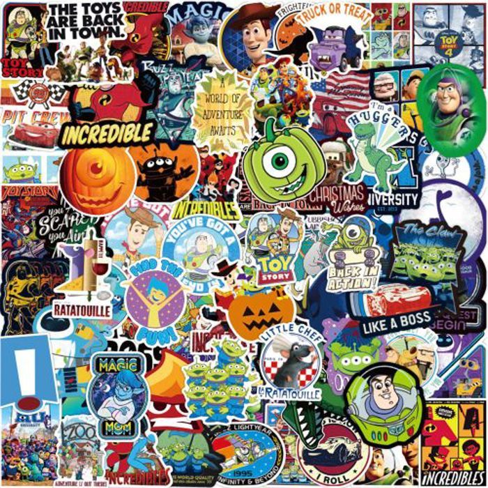 Stickers 50Pcs Disney Cartoon Toy Story Graffiti Stickers