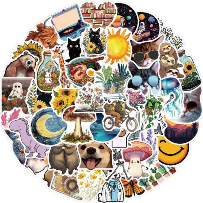 Stickers 50Pcs Kawaii Street Art Stickers