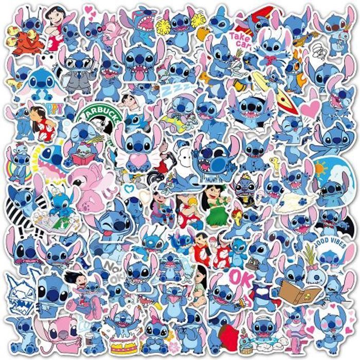 Stickers 50Pcs Disney-Lilo and Stitch Vinyl Stickers for Kids