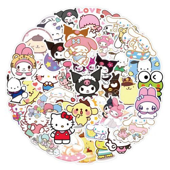 Stickers 50Pcs Cute Anime Sanrio Stickers for Kid