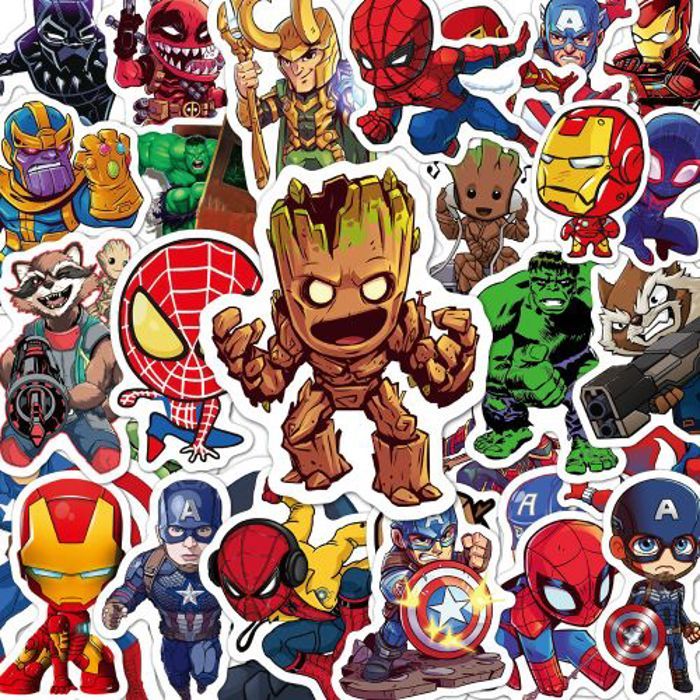 Stickers 50Pcs Disney Marvel The Avengers Super Hero Stickers for Kids