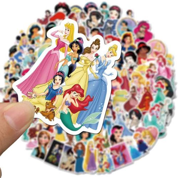 Stickers 50Pcs Mix Disney Princess Stickers for Kids