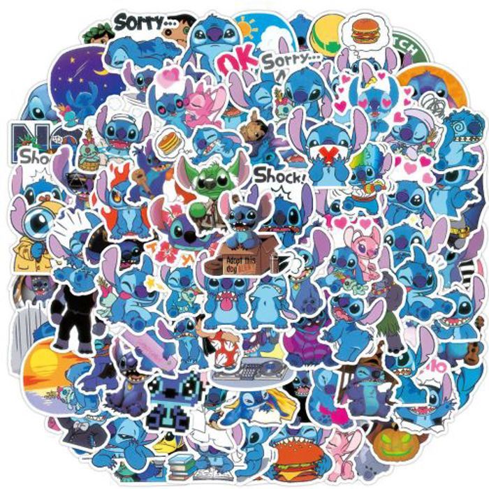 Stickers 50Pcs Disney Cartoon Lilo and Stitch Stickers