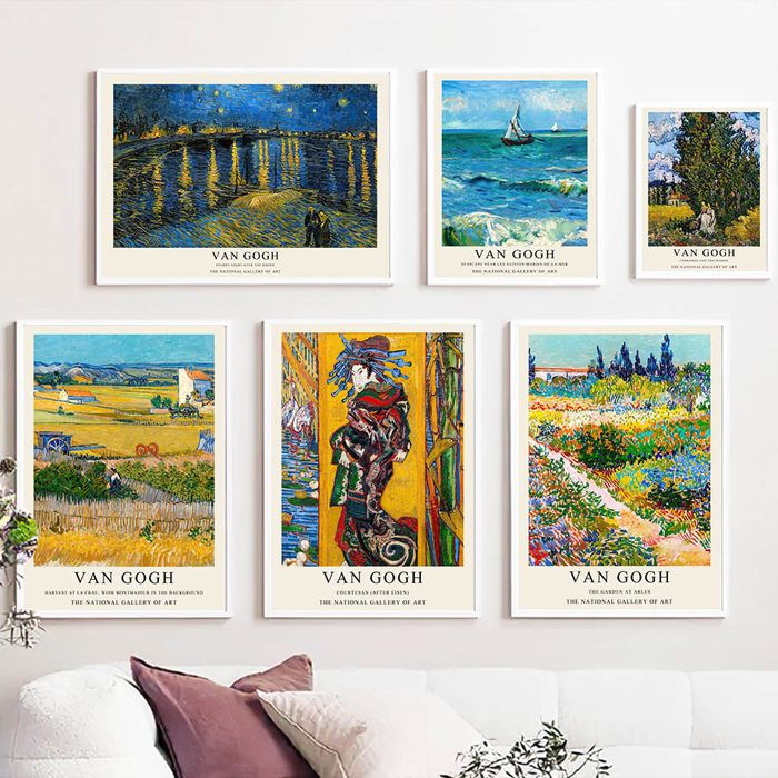 Decoration 6 Poster Garden Seascape Farm Daisy Van Gogh Oil Painting Works National Gal