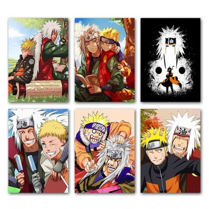 Poster Décoration - OUTFITS AND MORE - Naruto Ero Sennin Jiraiya - 21x15cm - Waterproof - Multicolore